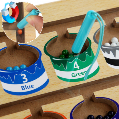 Montessori magnetická hra pro třídění barev