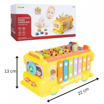 Montessori hudební autobus – 6 aktivit v 1 hračce