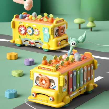 Montessori hudební autobus – 6 aktivit v 1 hračce